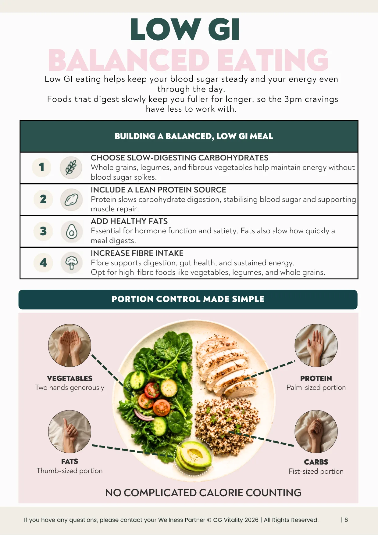 Page from the Lean & Low GI nutritional guide